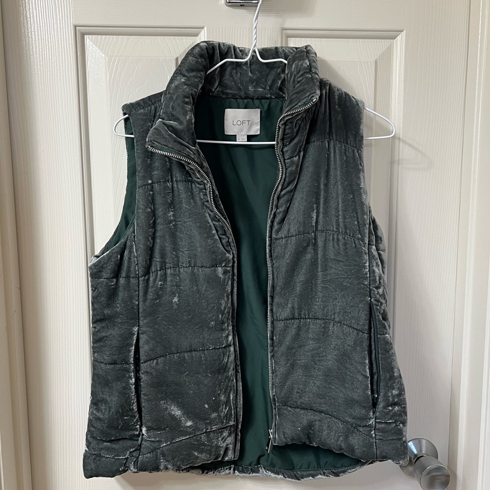 LOFT Velvet Gray Jacket